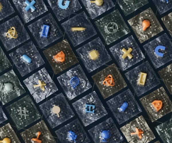 An artist's illustration of artificial intelligence (AI). This image represents the wide range of applications of AI in fields like education, material design, gaming, and more. 