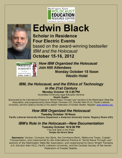 How IBM Organized the Holocaust-Lessons Learned